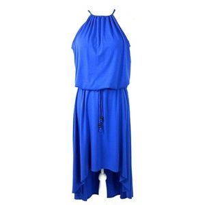 NWOT Athleta Blue Novella High Low Dress Large